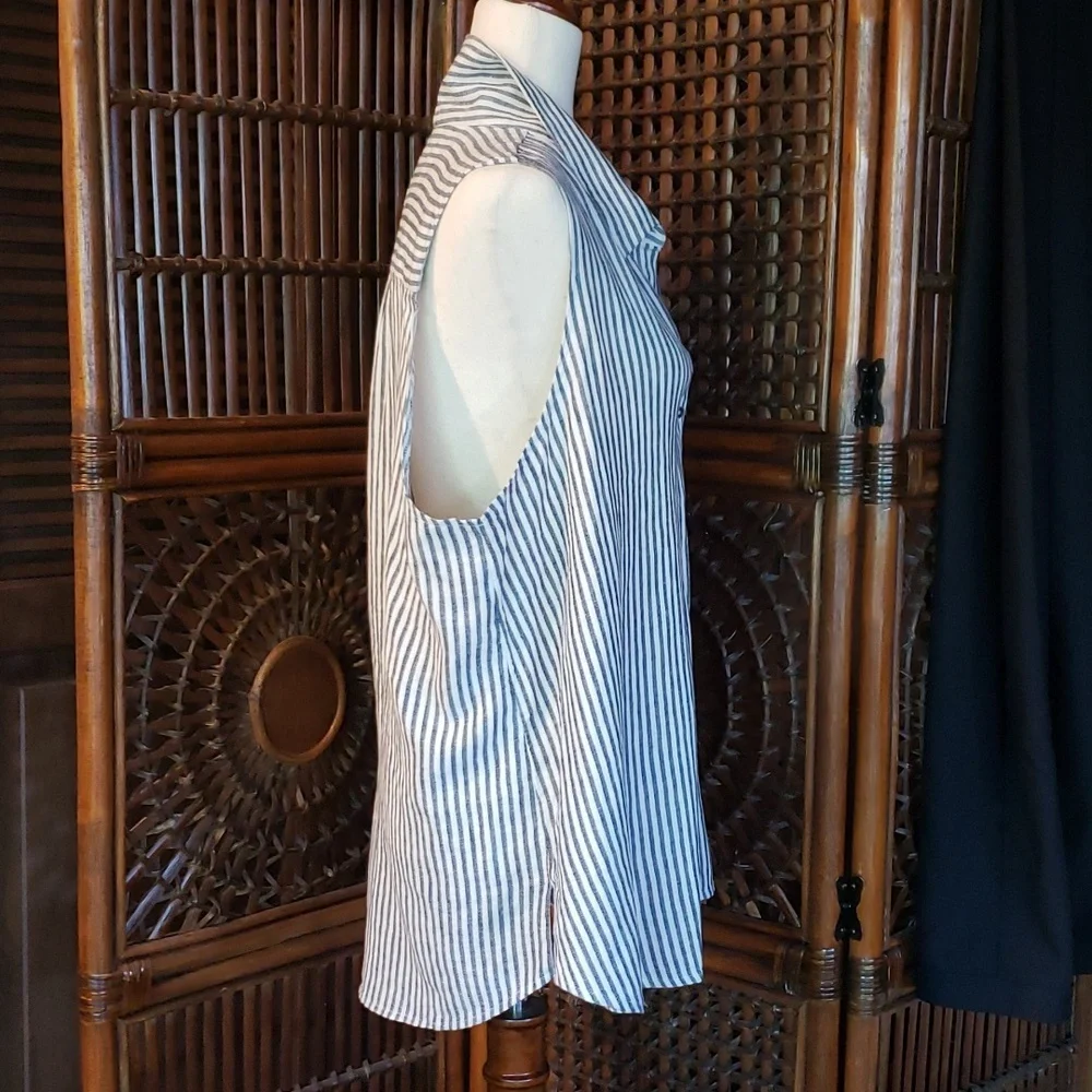 SPLENDID Sleeveless Button Front Striped Top Tunic XXL NWOT - Picture 6 of 12